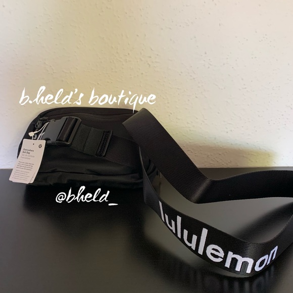 lululemon Everywhere Belt Bag *Wordmark in Black/White Lettering OS New NWT - Picture 5 of 16